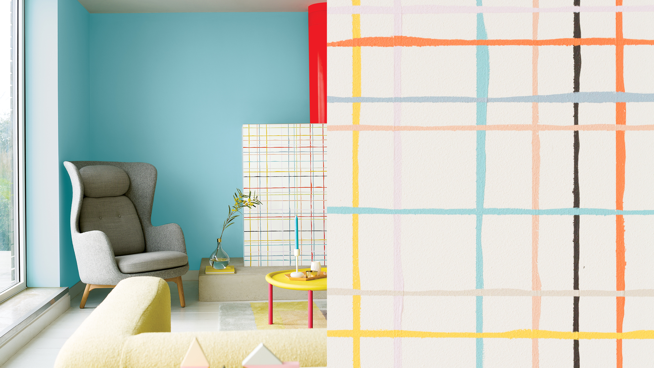 7.4 Un couleur de contraste multicolore Ici, des carreaux ont été peints dans des couleurs complémentaires pour créer une ambiance ludique qui donne le sentiment d’un chaos contrôlé.