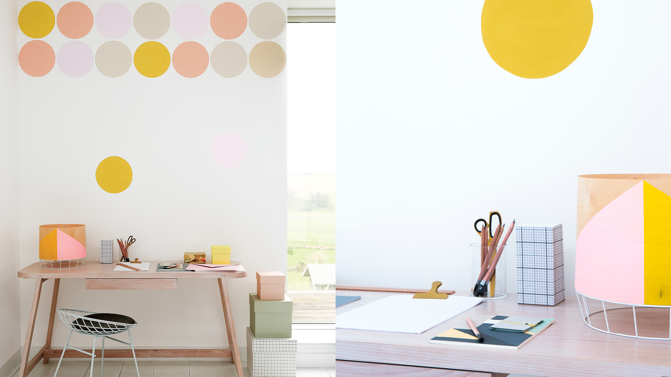 7.5 Un mur de contraste avec des touches de couleurs Les cercles sont une bonne idée de décoration, mais utilisés en trop grand nombre, ils peuvent surcharger votre décoration. Utilisez-les avec parcimonie.